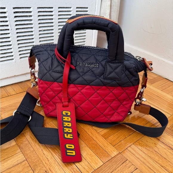 MZ Wallace Handbags - MZ WALLACE Micro Sutton Bag - Bicolor Navy and Red